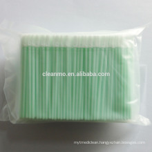 Manufacaturer Cleanroom Microfiber Swab Stick/short cleaning swab- length 70mm